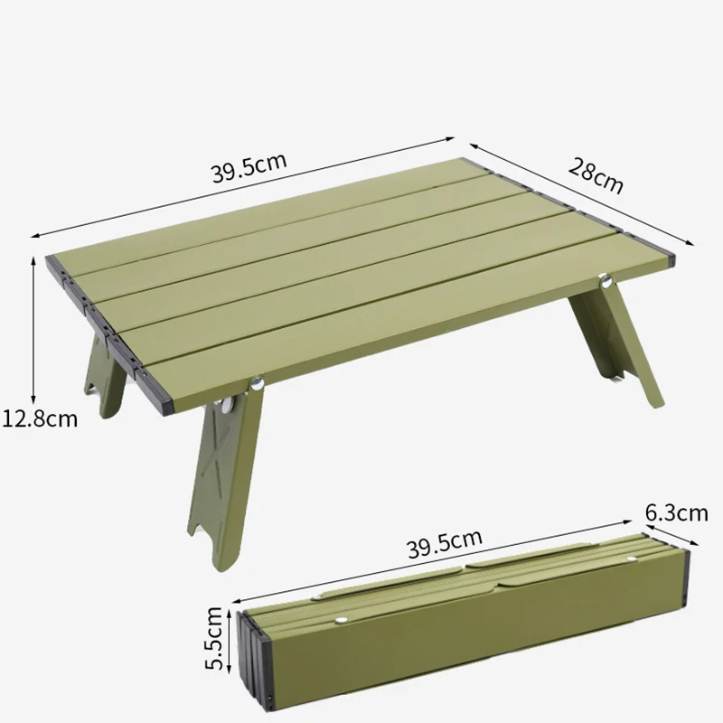 

Outdoor Camping Folding Table Aluminum Alloy Portable Mini Dinner Desk For Picnic Garden BBQ Party Lightweight 550g