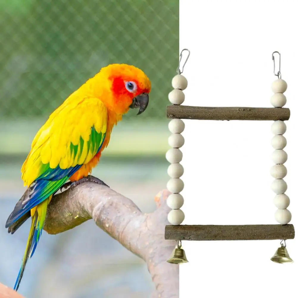 Useful Bird Toy Stable Structure Lightweight Pet Bird Double Pole Swing Parrot Chew Molar Toy Parrot Toy Grinding Claws