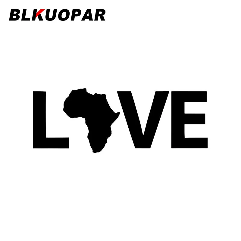 

BLKUOPAR Love Africa Map Контурный текст Автомобильные наклейки Креативная устойчивая к царапинам графическая наклейка Кондиционер Окна Багажник Автомобильные товары