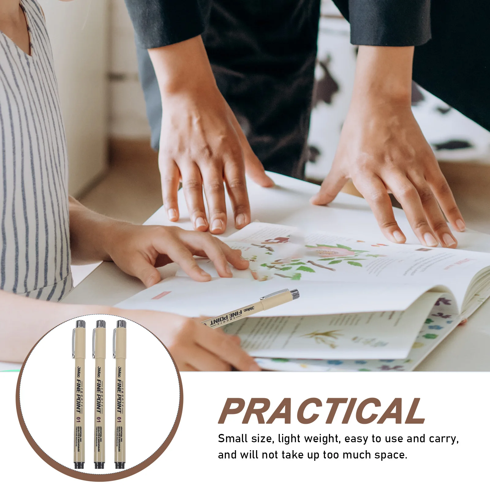 

3pcs Pens Premium Art Markers Water-Based Ink Drawing Tools For Christmas Crafts Planner Stickers Sketching Doodling