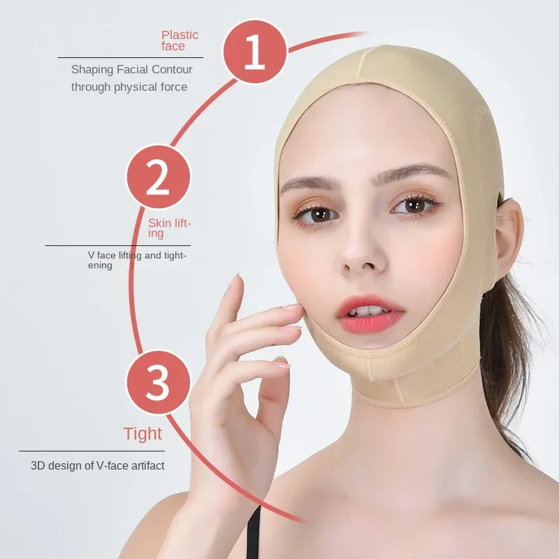 Elastic Face Slimming Bandage V Line Face Shaper Women Chin Cheek Lift Up Belt Facial Massager Strap Face Beauty Skin Care Tools