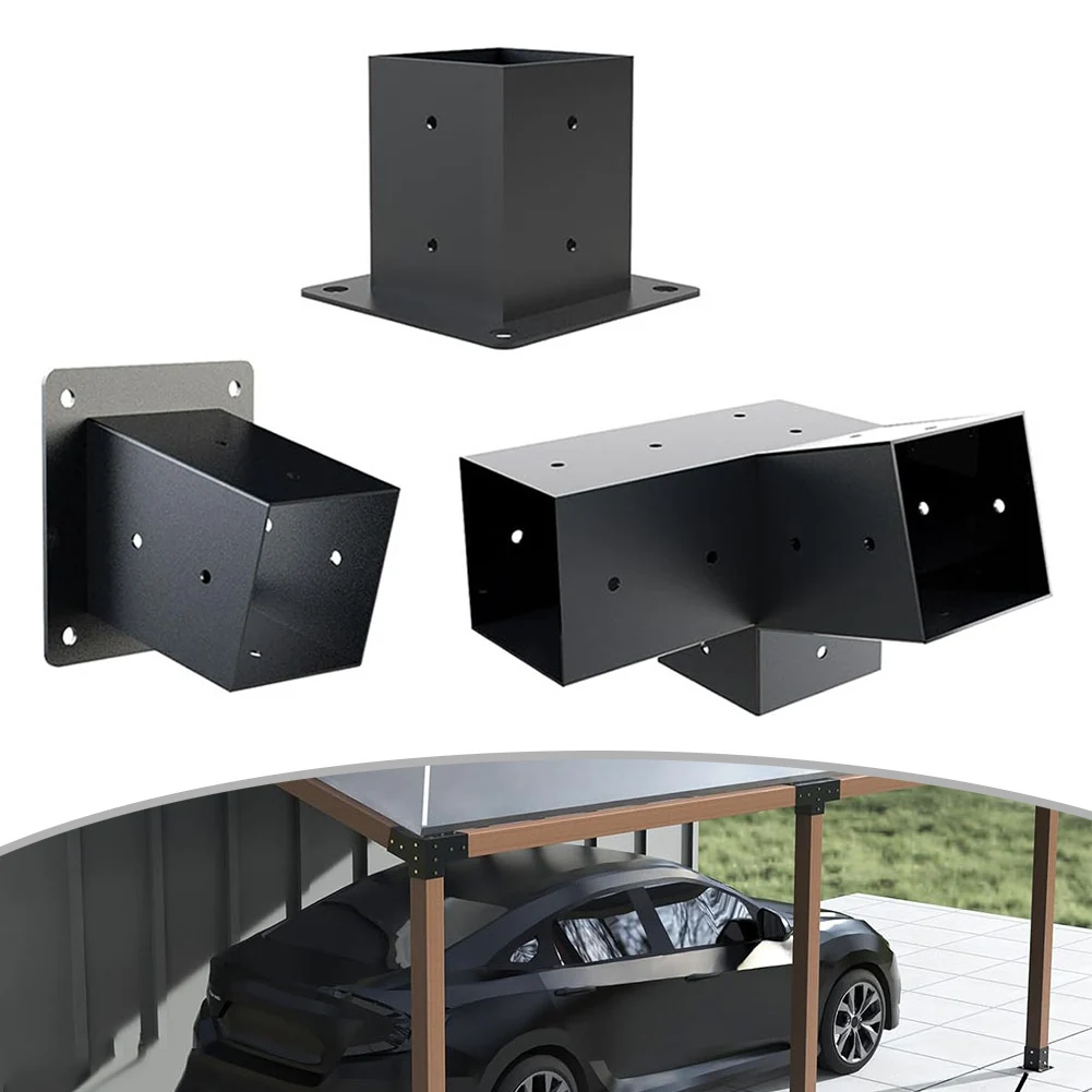1pc Slanted Roof Pergola Brackets Wall Mount With Hardware For 4x4 Inch Porch Gazebo For Pergola Railing Bracket