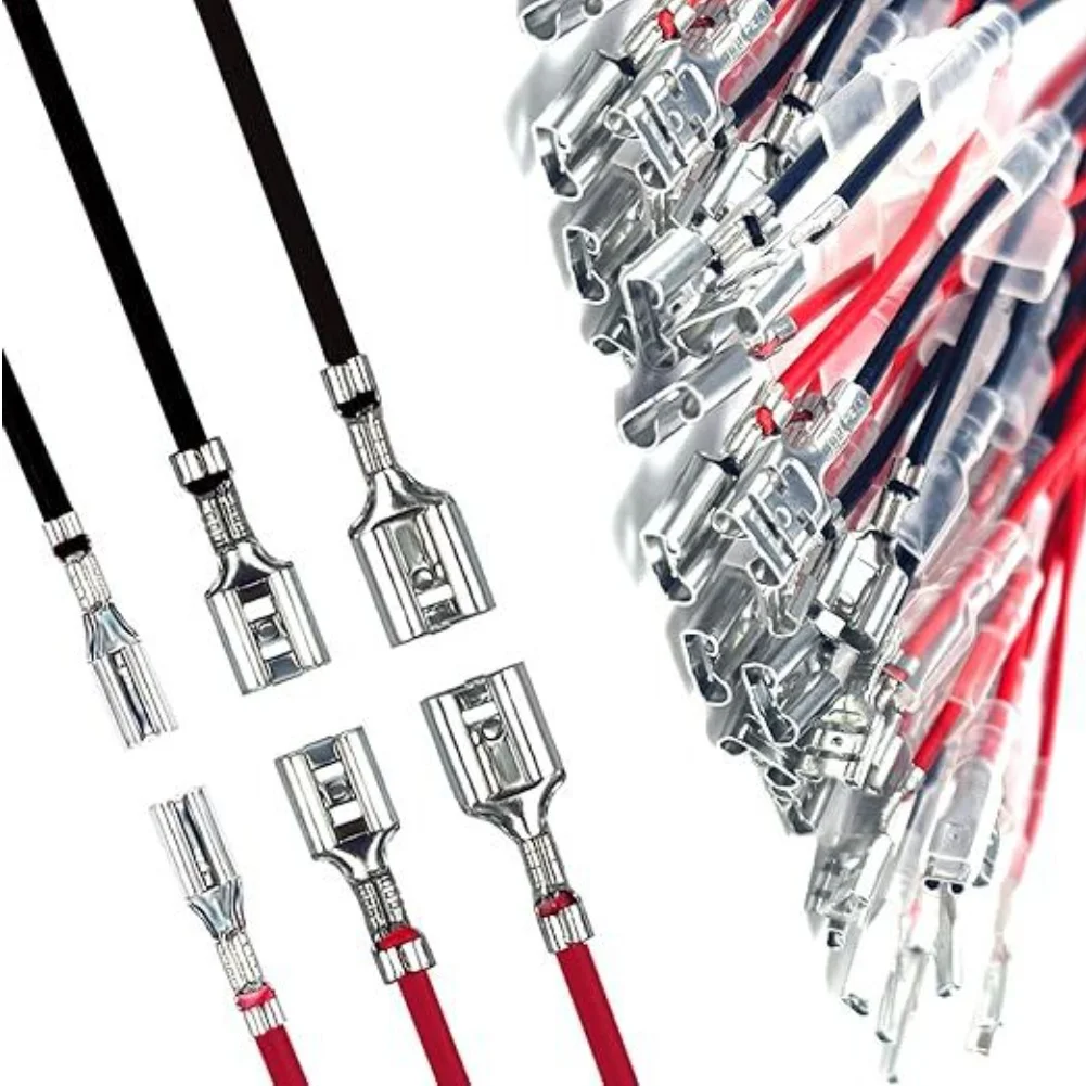 30pcs 2.8/4.8/6.3MM Spring-loaded Terminal Connector Insulating Sleeve For Female Speaker Wires Connecting Cable Tool Parts