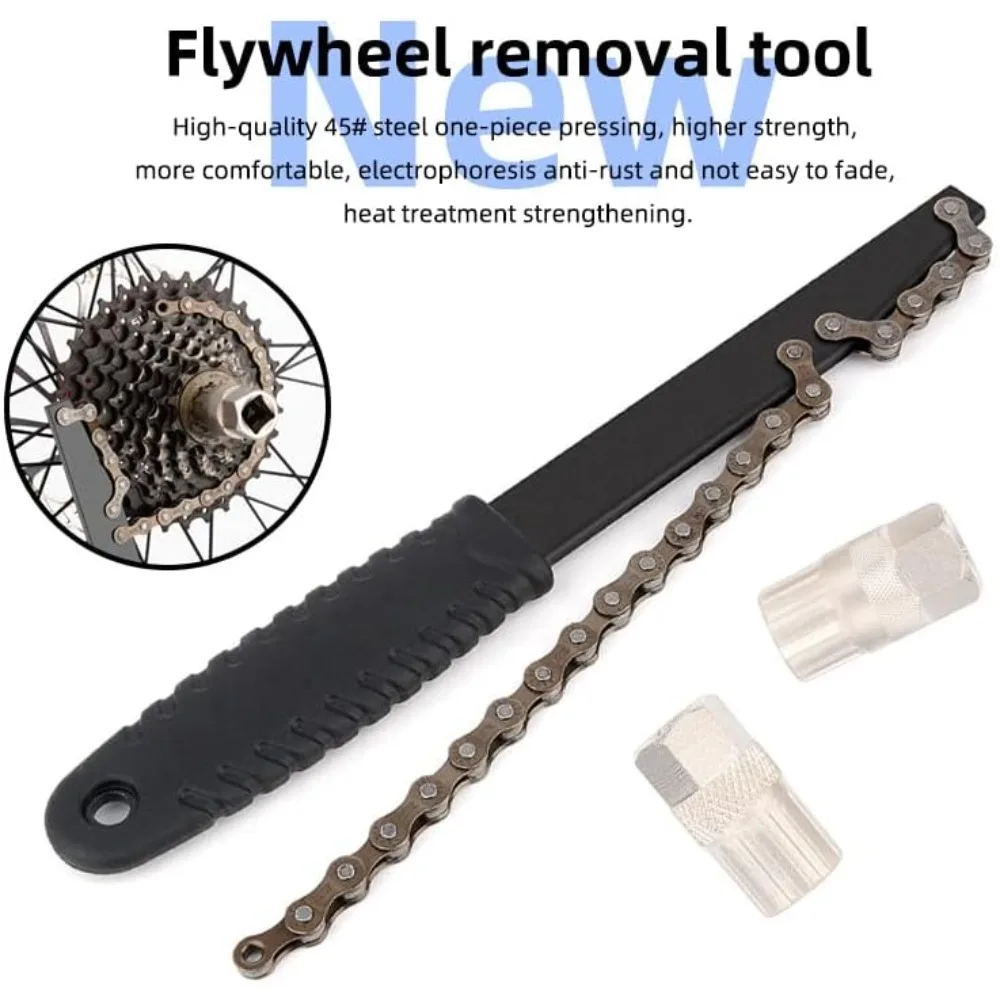 Bicycle Repair Tools Chain Whip Cassette Flywheel Remover Sprocket Extractor Bike Upgrade Rotor Lockring Removal Wrench view 3