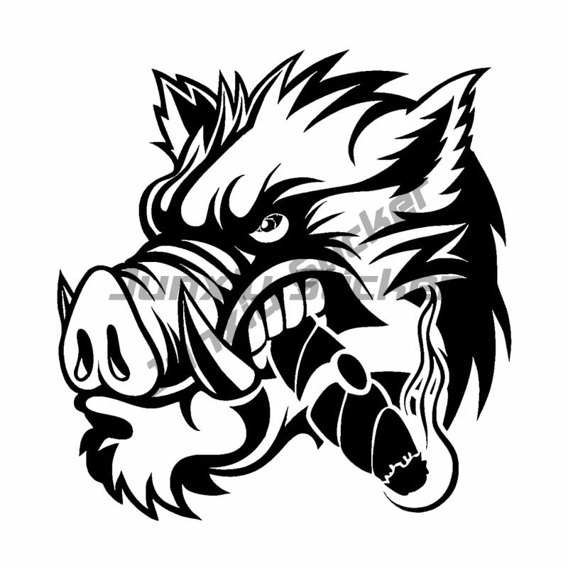 

Car Decals and Stickers Fierce Wild Boar Animal Personality Notebook Computer Stickers Motorcycle Auto Parts PVC