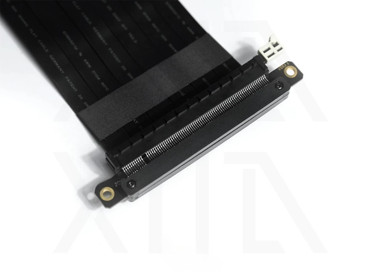 XTIA PCIe 3.0 4.0 5.0 X16 GPU Riser Cable Flexible Graphics Card Extension Cord For Mini ITX PC Chassis