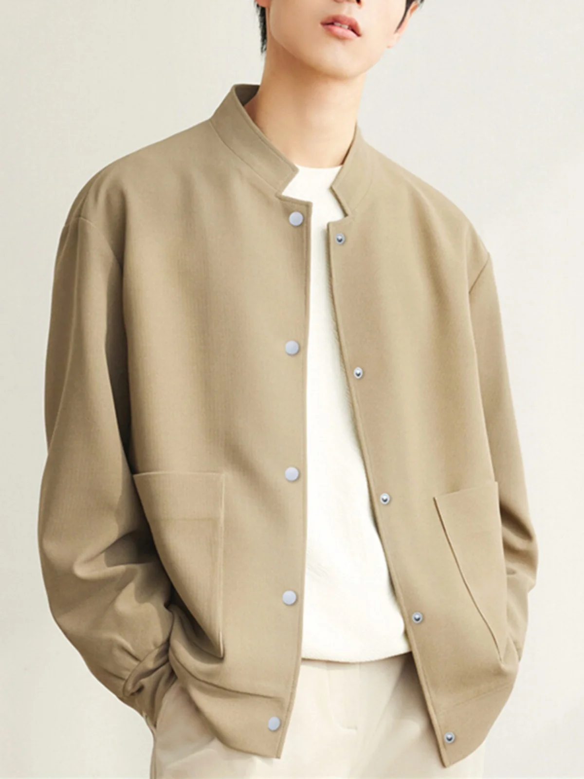 

Свободный крой, повседневная куртка для мужчин, весна-осень, новый Sle Haome, модный китайский топ, irt Youth (3) Long Sve But...