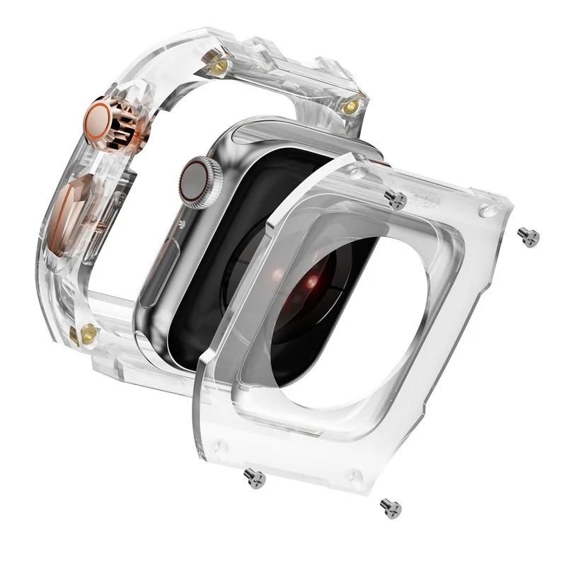 Suitable for iwatch Ultra2S987SE for Apple Modified Richard Strap Transparent Protective Case TPU Smart Watches Straps view 3