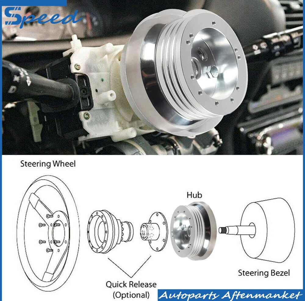 Adaptador de cubo de volante de coche de 5 y 6 agujeros para JEEP CJ5, CJ6, CJ7, Wrangler, Cherokee, Wagoneer, Scrambler, Comanche Pick-up, 1976-1995