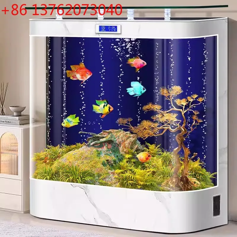 

European hot bending glass goldfish tank living room household 1.2 meters aquarium