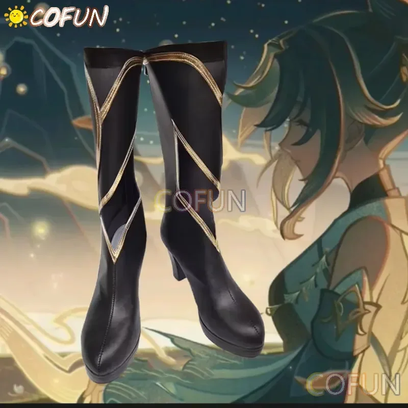Cofun madame ping cosplay botas genshin impacto madame ping sapatos tubo longo sapatos femininos jogo anime