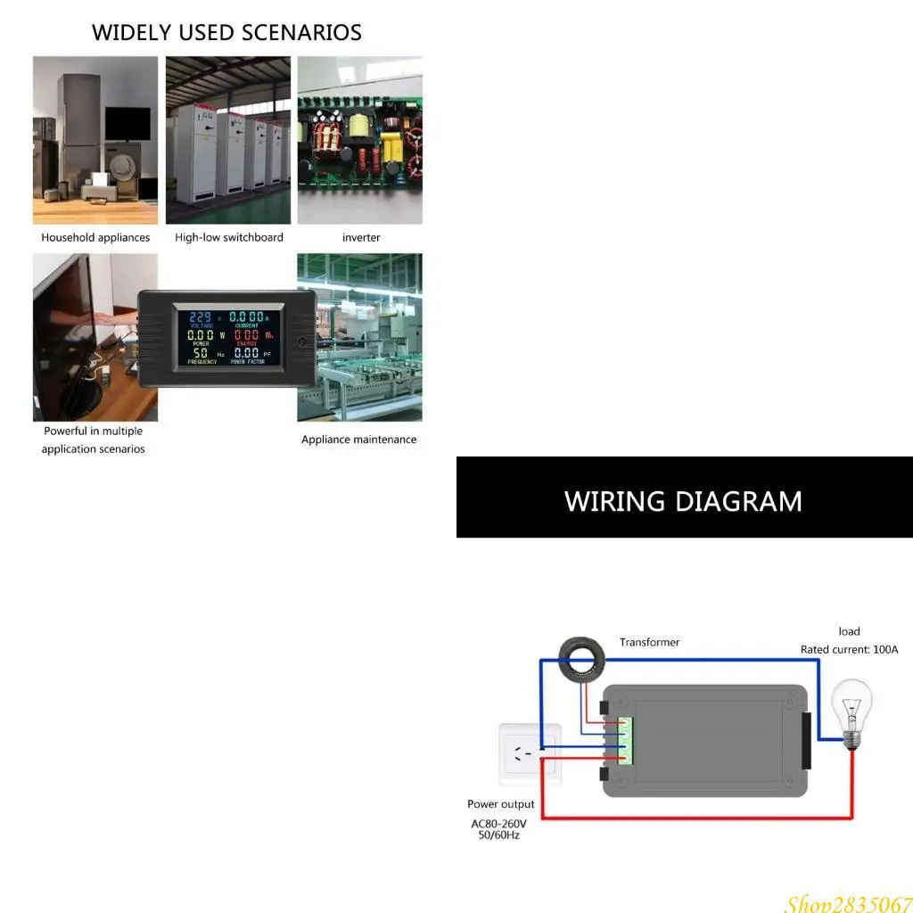 User Friendly Power Monitoring Tool with Digital Interfaces Digital Power Monitors Excellent for Factories Offices Homes 831F