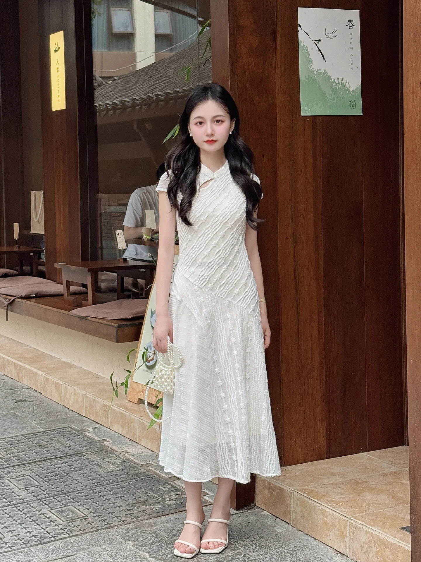 

Новая женская юбка миди в китайском стиле с вышивкой, высокой талией, А-силуэтом, коротким рукавом, воротником-стойкой и молнией сзади