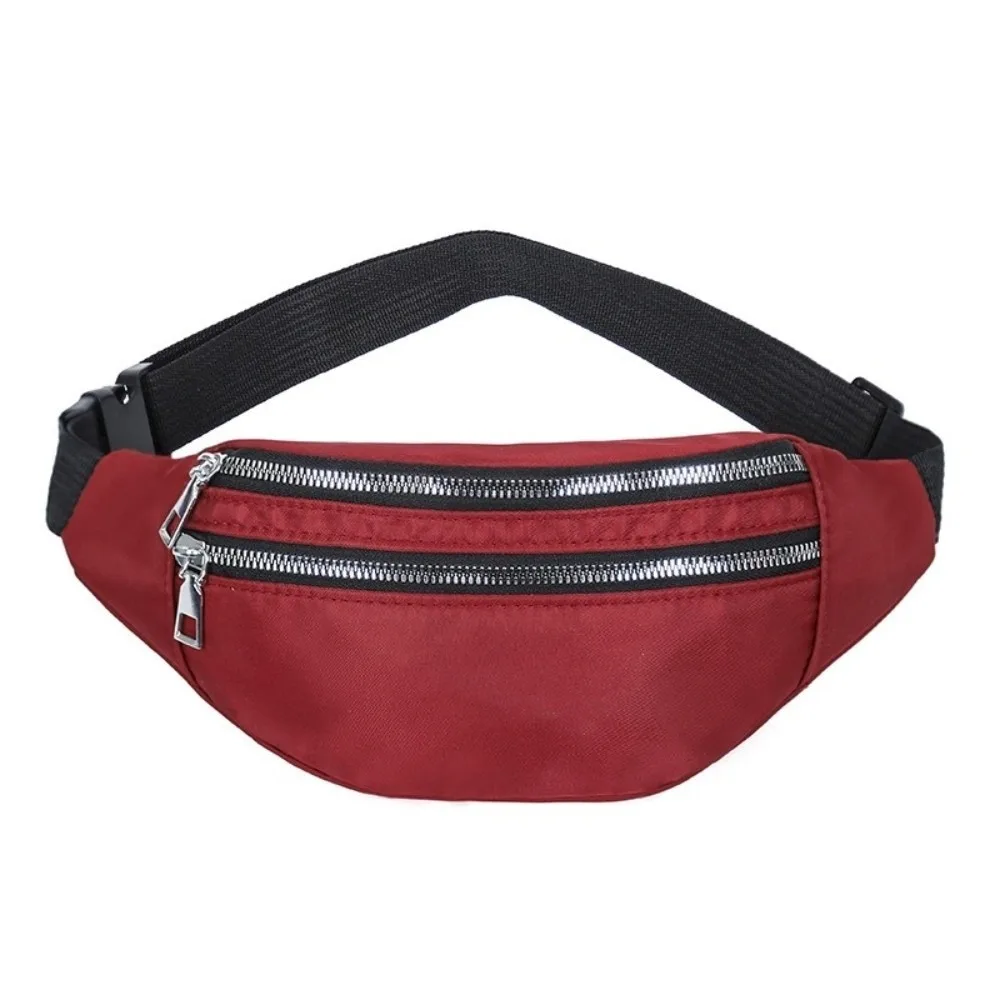 Outdoor Sport Bag Nylon Waist Bag Multi-layer Casual Crossbody Bag Waterproof Phone Pouch Men's and Women's