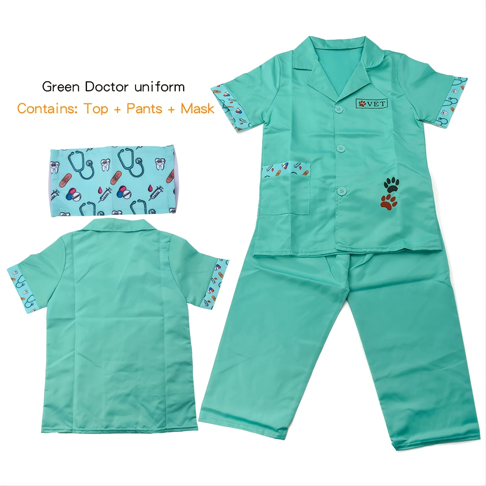 Costume di Halloween medico veterinario gioco di ruolo Costume Set bambini Pet Vet Doctor Costume finta di giocare vestire