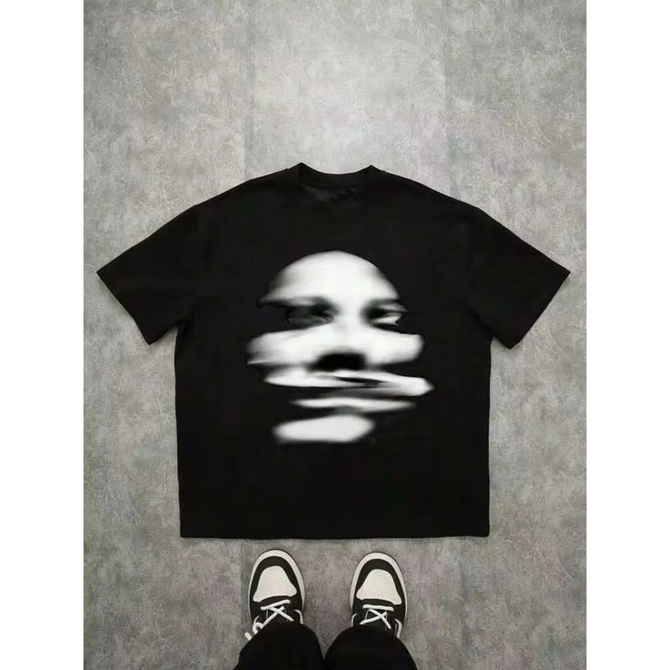 Bolty Teen Boys' Casual Classic Cool Blurry Silhouette Graphic Print Short Sleeve T-Shirt, Suitable For Summer