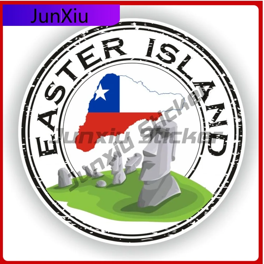 

Easter Island Seal Country Flag Map Design Creative Funny Vinyl Car Graphic Sticker Car Decal Outdoor Waterproof Scratch-Proof