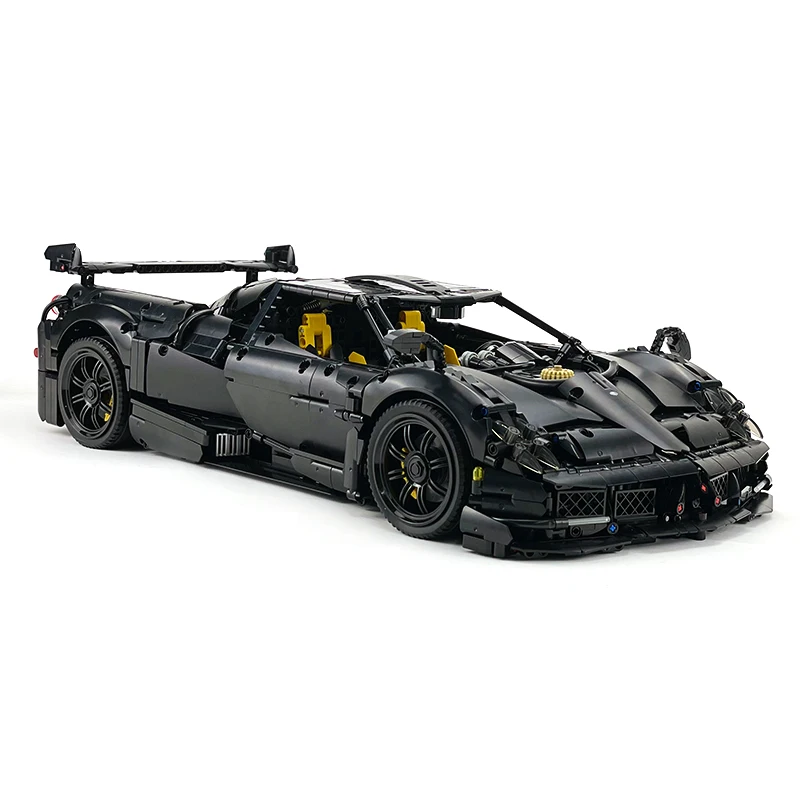 Preto de luxo edição limitada supercar escala 1:8 modelo blocos de construção tijolos montagem quebra-cabeça brinquedos diy presentes natal para crianças