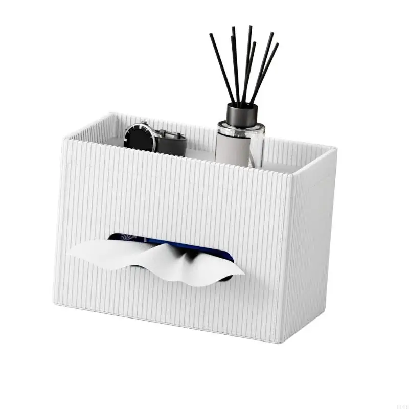 PU-Leder-Tissue-Box-Abdeckung, rechteckiger Papierhandtuchhalter für Wohnzimmer, Schlafzimmer, Badezimmer, Heimdekoration, B03E – Detail 2