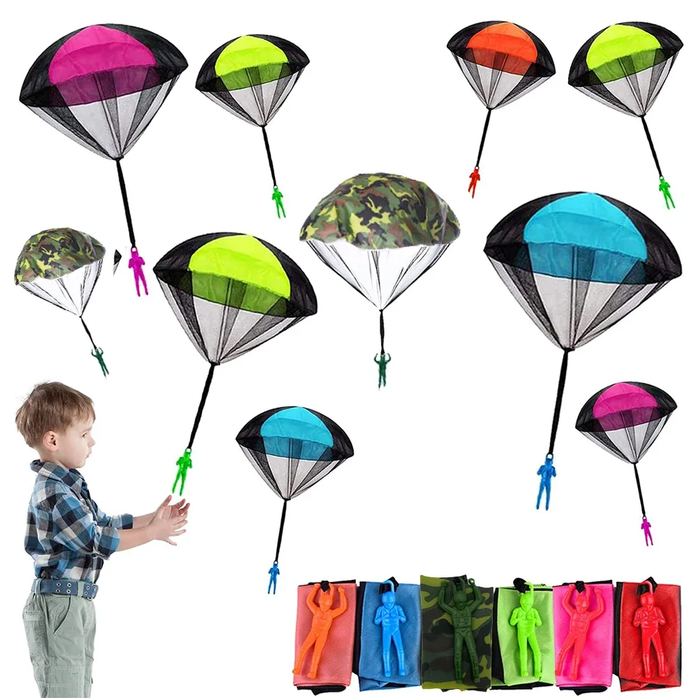 1 SZT. Spadochron do rzucania ręcznego, zabawka dla dzieci, szybowiec powietrzny do przedszkola, sporty na świeżym powietrzu dla szkoły podstawowej, gra zrzutowa, gra rodzic-dziecko