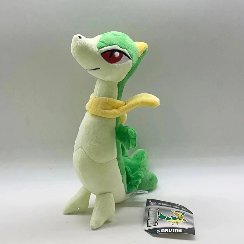 Pokemon Servine Plush Toys Snivy Evolution Stuffed Doll Pikachu Serperior Peluche Kawaii Room Decor Exquisite Xmas Gifts For Kid