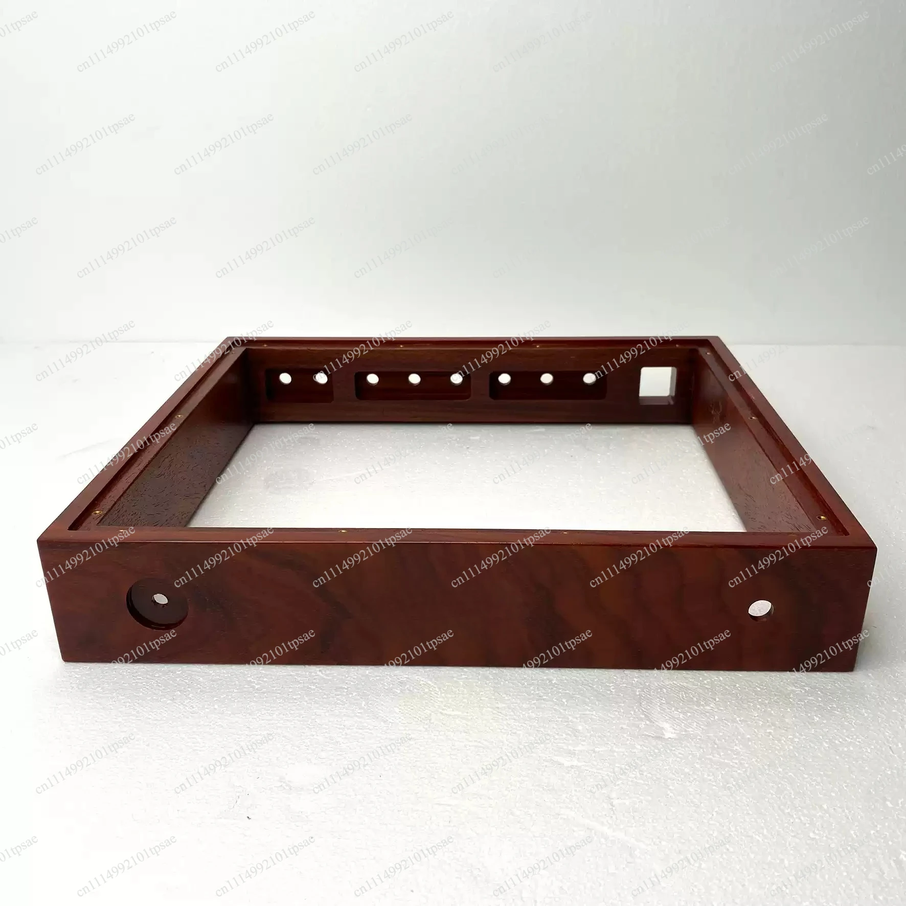 Professional custom bile machine mahogany chassis front stage Class A power amplifier wood chassis aluminum plate opening