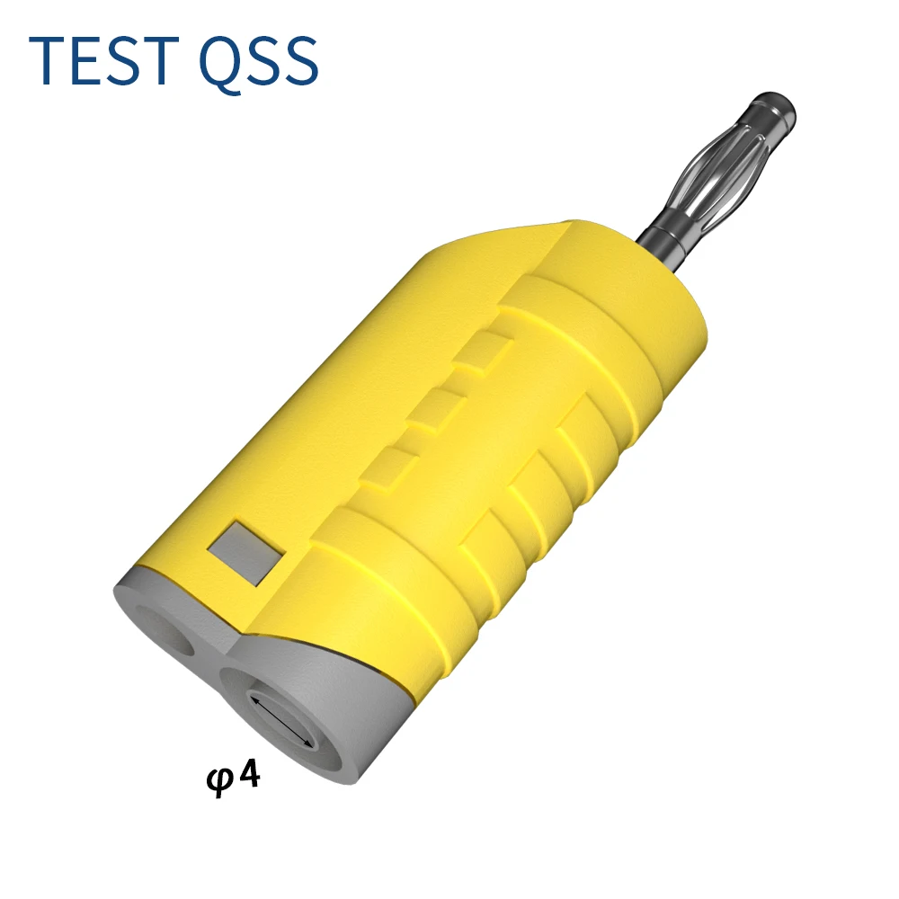 QSS 5pcs 4MM Safety Stackable Banana Plug High Quality Welding-free Connector for Multimeter DIY Assembly Tools J.10056A