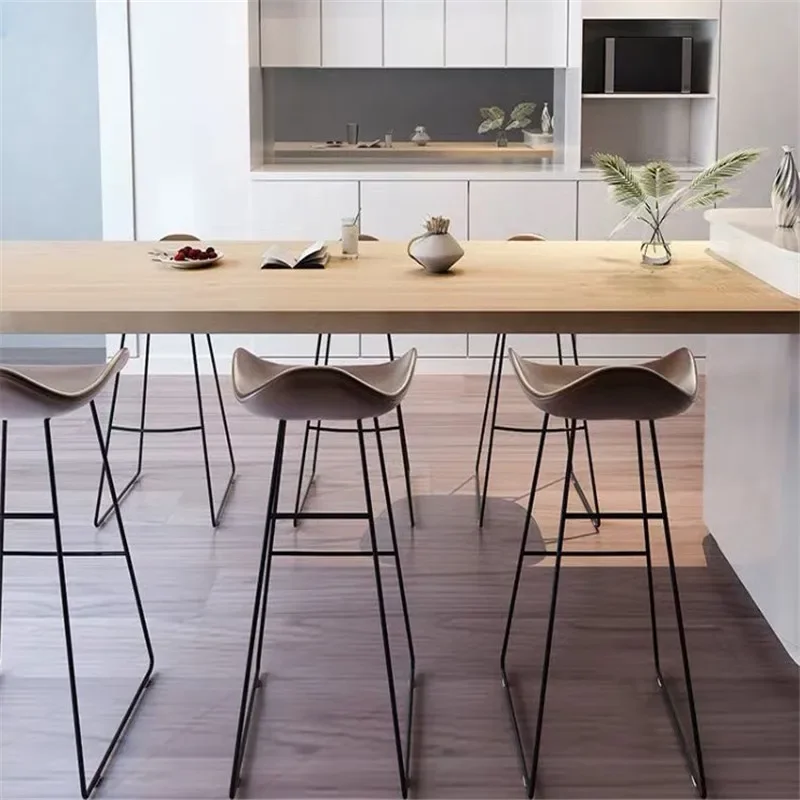 Modern Simple High Bar Stool,Home Nordic Backrest High Chair