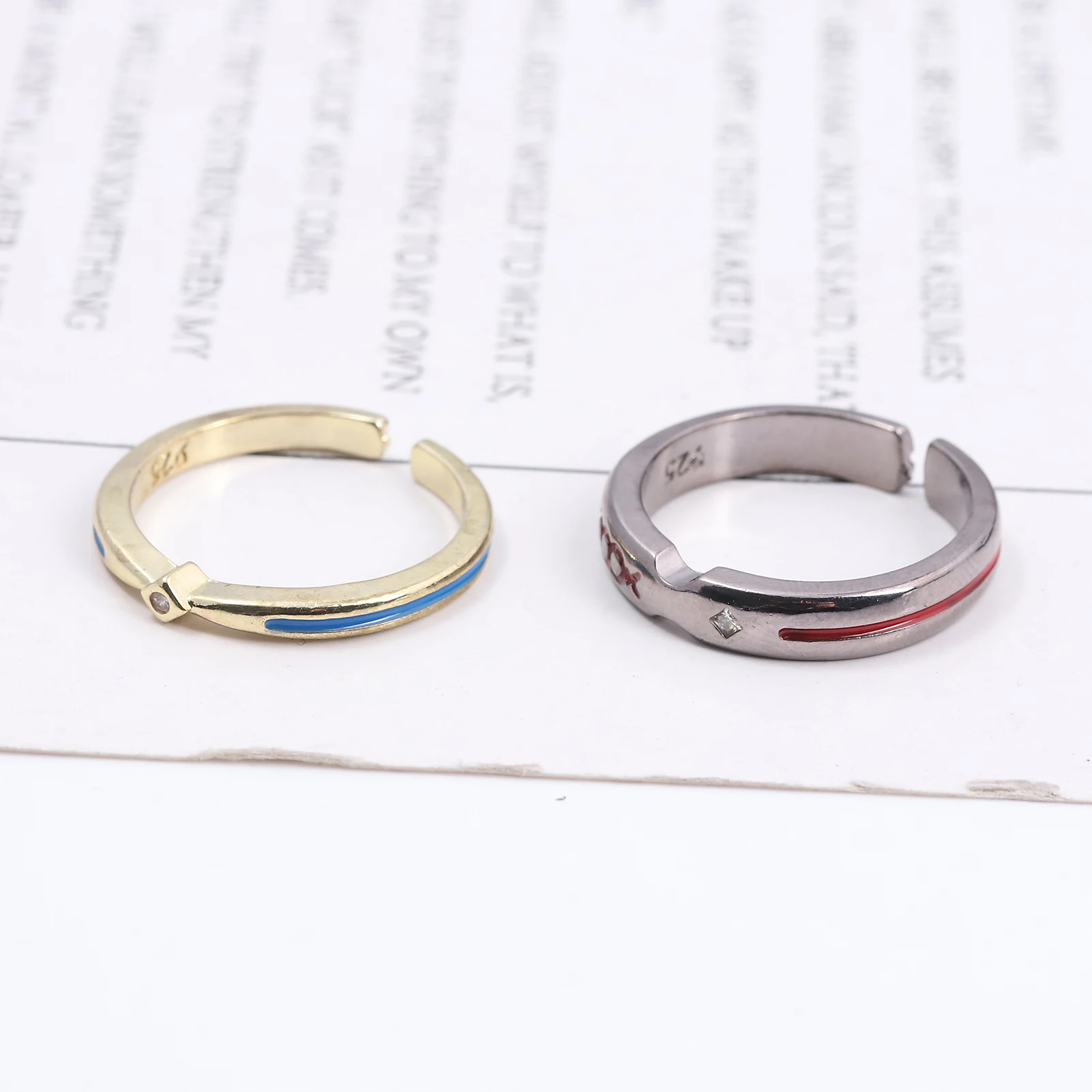 Game Fate Stay Night Saber Ring Altria Pendragon Joan of Arc Cosplay Props Metal Adjustable Rings for Women Men Jewelry