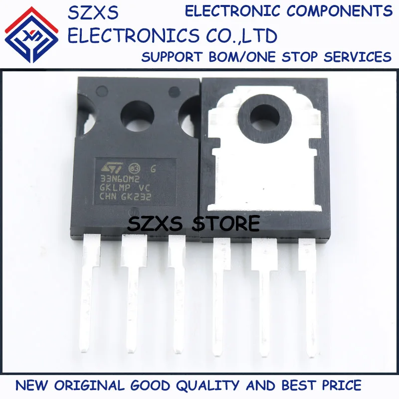 جديد الأصلي 5 قطعة 33N60M2 STW33N60M2 TO-247 26A 650V MOSFET ترانزستور بتأثير ميداني في المخزون مكونات إلكترونية نوعية جيدة