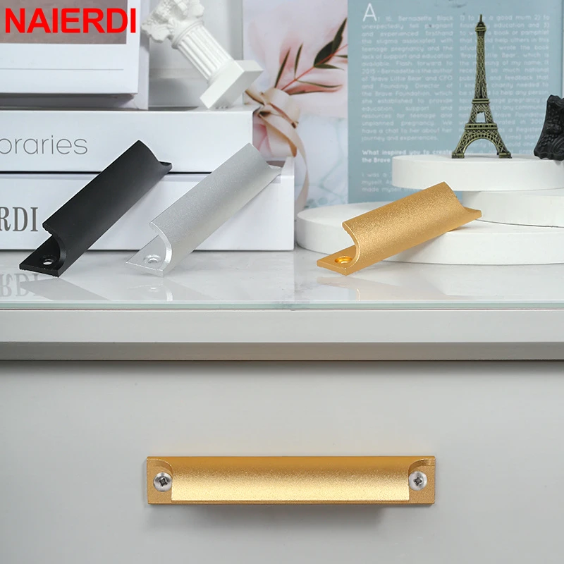 

NAIERDI Sliding Door Pulls Aluminium Alloy Screen Window Handles Multi-purpose Handle for Window Cabinet Furniture Handle