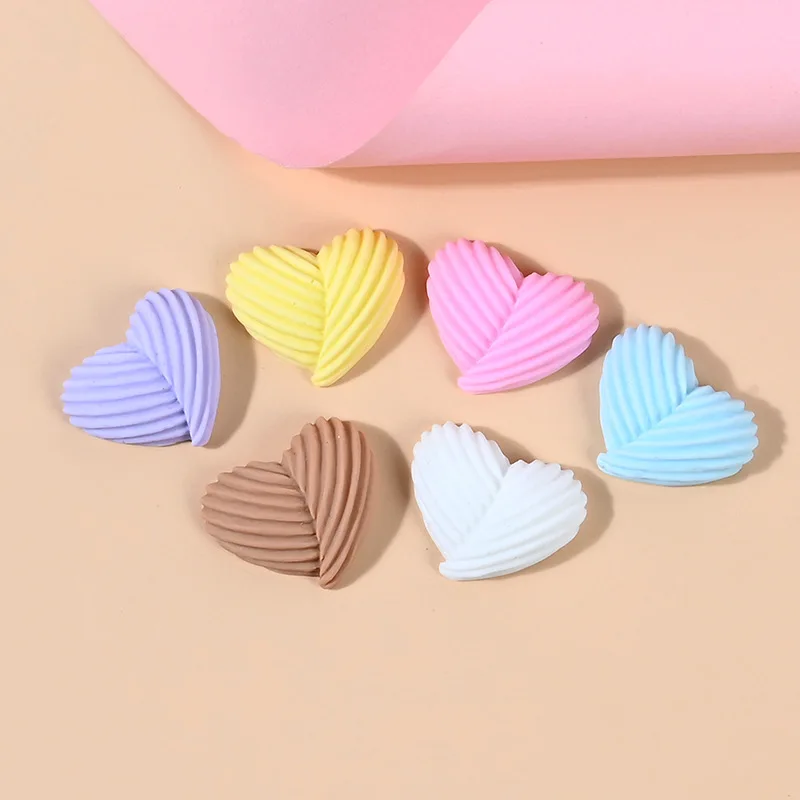 

10PCS Kawaii Knot Love Heart Series Flat Back Resin Cabochjones Scrapbooking y Manualidades DIY Jewelry Decoration Accessories