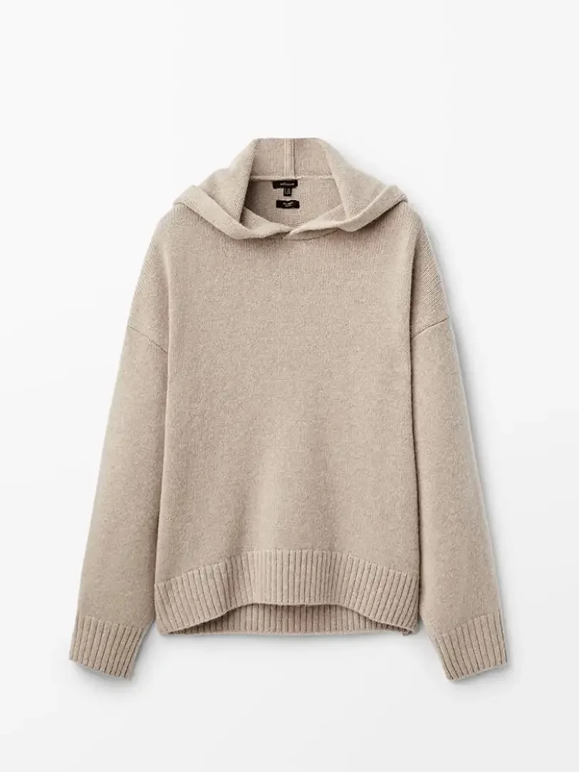 Ethereal MD 2023 autumn new style of Cape hooded casual top knitwear for women