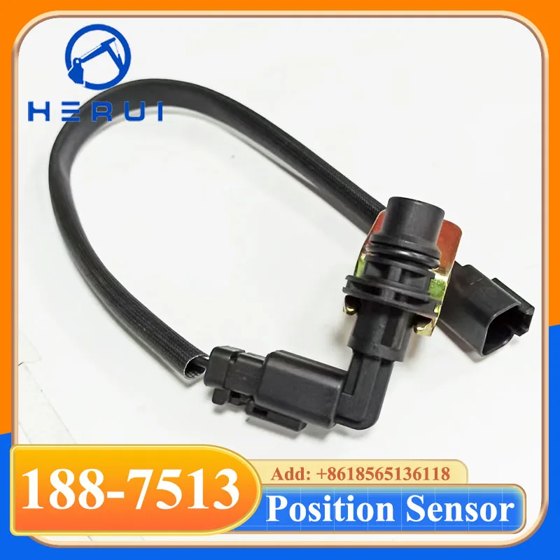 

Excavator Accessories 188-7513 1887513 Crankshaft Position Sensor With Wire for Excavator E336D C15 C13