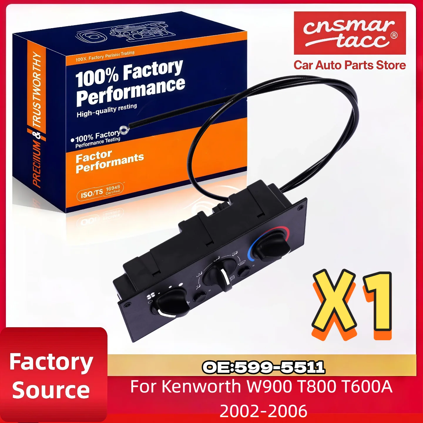 Para camión Kenworth W900 T600A T800, 599-5511 conjunto de interruptor de Control de calentador HVAC de alta resistencia 2002-2006
