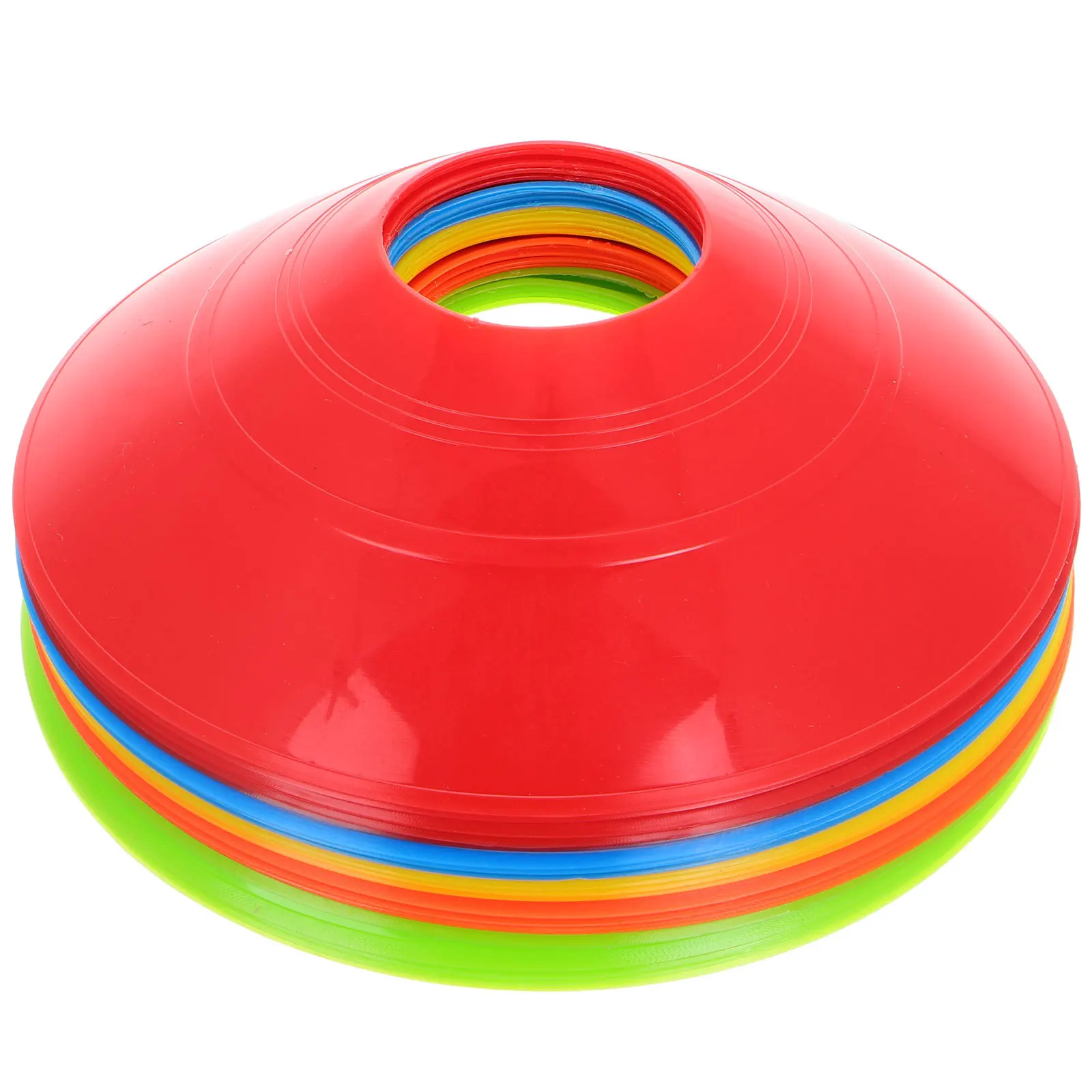 

25pcs Soccer Training Cones Agility Discs Football Basketball Practice Markers Portable Ppt Material Durable Sports Equipment