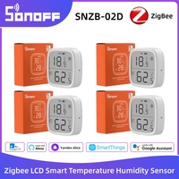 SONOFF SNZB-02D Zigbee LCD Smart Temperature Humidity Sensor Smart Home Remote Real-time Monitor Via Ewelink Alexa Google Home
