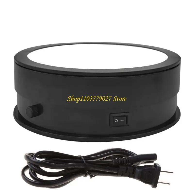 C4DF LED Light Turntable Motorized Rotating Display Stand for Photography Collectible