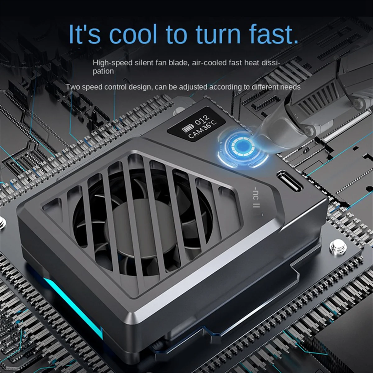 

B57A Ulanzi Camera Cooler for DSLR Photo Camera Cell Phone Cooling Live Cooling Radiator Camera Accessories,Black