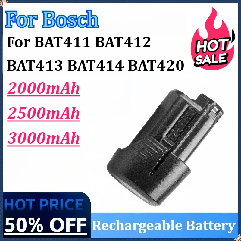 

For Bosch Li-ion BAT420 Replacement 12V Battery for Bosch for BAT411 BAT412 BAT413 BAT414 10.8V Battery Cordless Power Tools