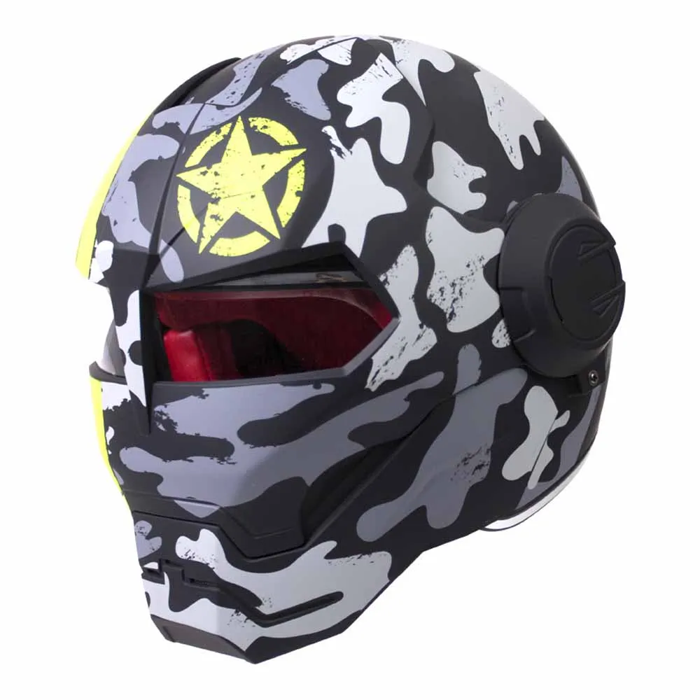 M-XL Biker Helmet Camouflage Full Face Wear-Resistant Motorcycle Accessories Breathable Head Protection Anti-Fall Motocross Kask