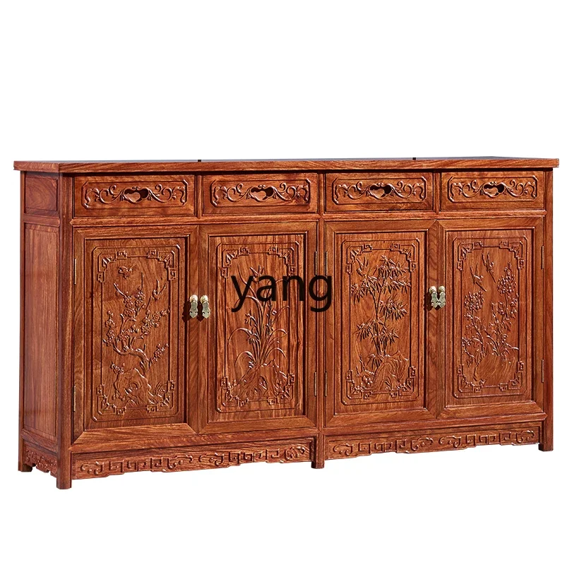 

ZL mahogany side cabinet rosewood hedgehog red sandalwood Chinese restaurant storage cabinet