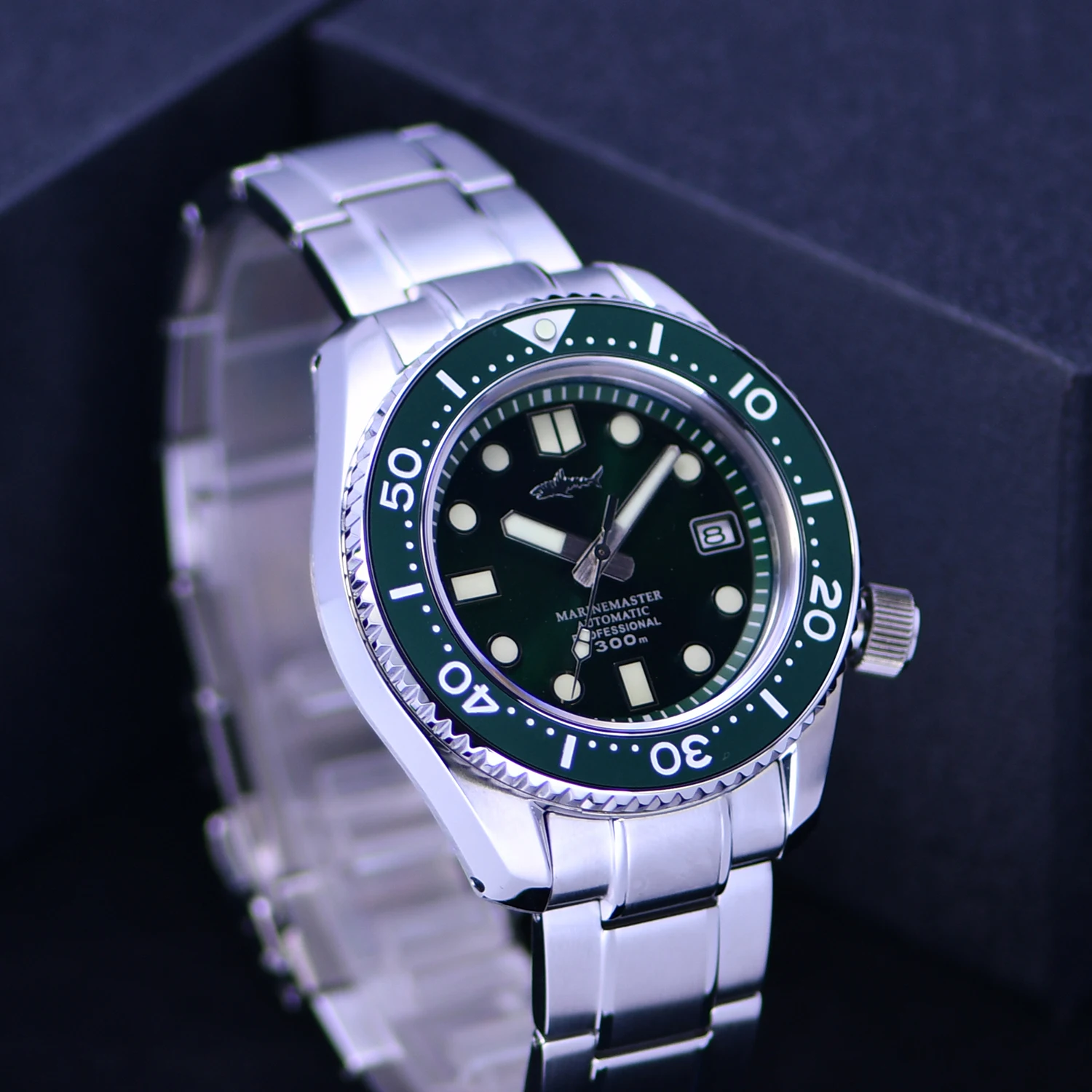 Heimdallr Watch For Men MM300 Sumo SBDX 300M Waterproof Sapphire Crystal Glass C3 Luminous Green Dial NH35 Automatic Movement