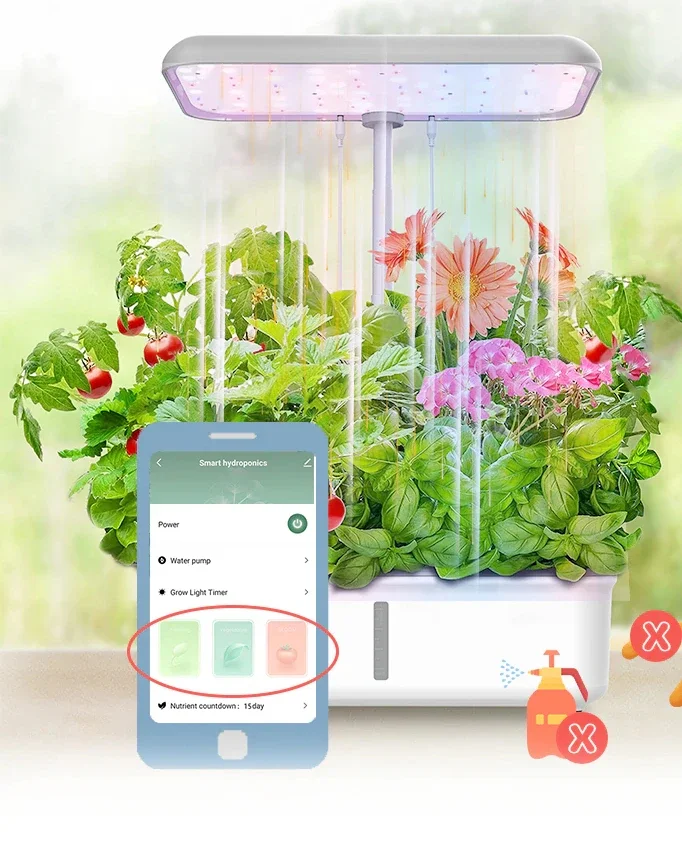 Tuya WIFI Intelligent Plant Hydroponic Machine Hydroponics Growing System Garden Flowers Herb Seediing Planter Vegetables Hot sa