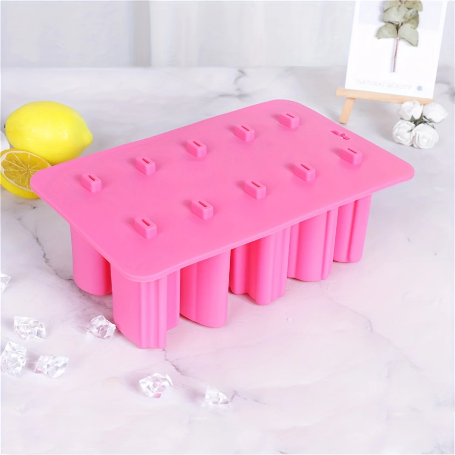 

1 Set, Popsicle Mold, Creative Popsicle Mold, 10-grid Popsicle Mold, Ice Cream Mold, Ice Cube Box, Household Popsicle Mold, Saf