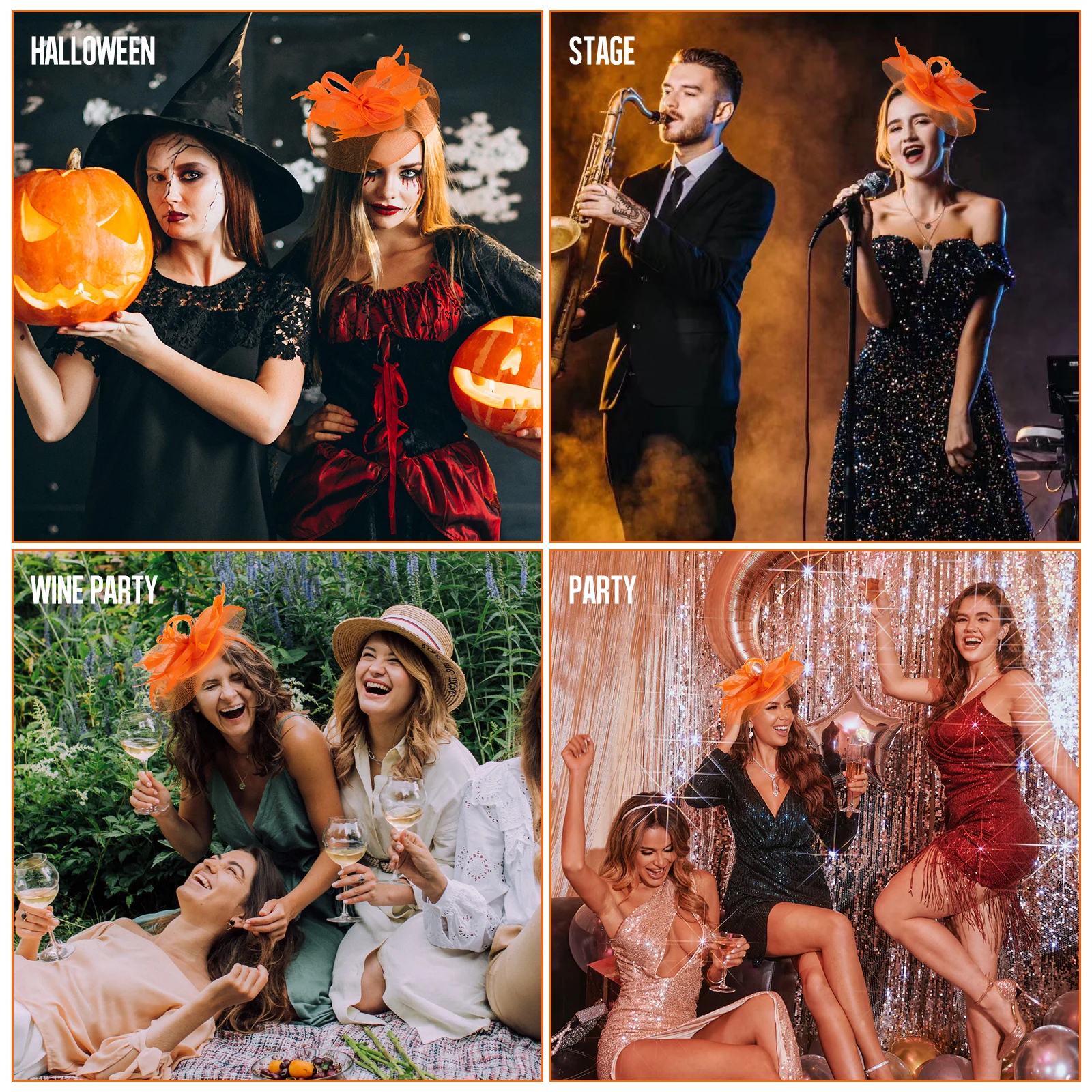 

Elegant Hairband Fascinator Hat for Women Wedding Tea Party Accessories Gauze Plume Headwear Lightweight Comfortable Banquet