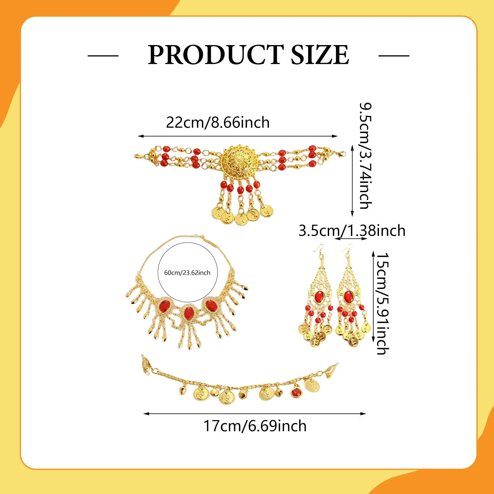 ベリーダンス ジュエリー セット アンティーク ヘアチェーン タッセル パーティー ウェディング パフォーマンス用