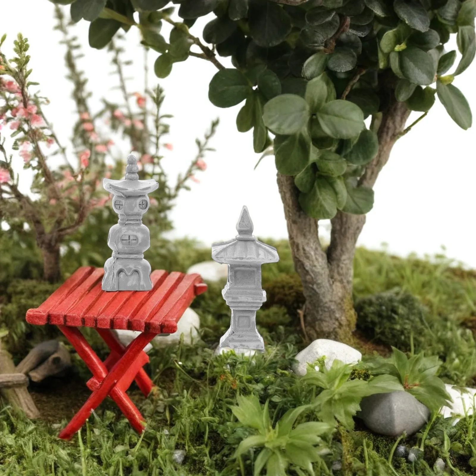 4個入り樹脂製ミニパビリオン装飾 ヴィンテージガーデンオーナ - Bonsai Garden Set Up のレビューと価格