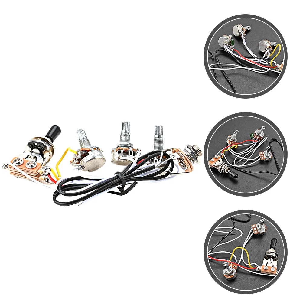 

1Set Guitar Wiring Harness Potentiometer Durable Metal Plastic Practical Unique Design Long Service Time