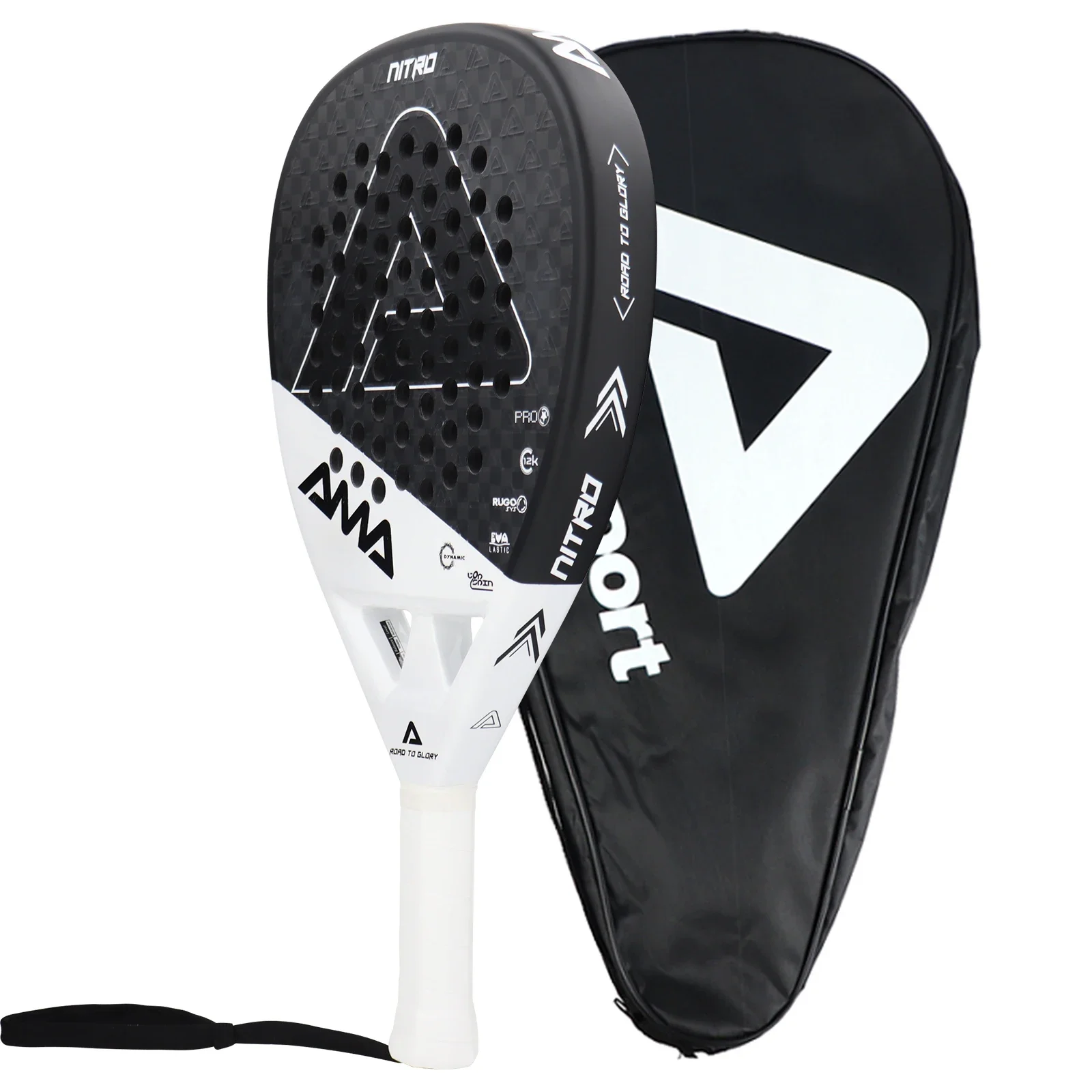 

AMASPORT P43-12K Padel Tennis Racquets With Cover, Anti-Vibration System & 3D Finish Surface Sports Equipment for Racquet Sports